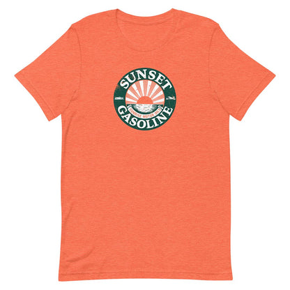 Sunset Gasoline Sunrise Motor Oils Unisex Retro T-shirt
