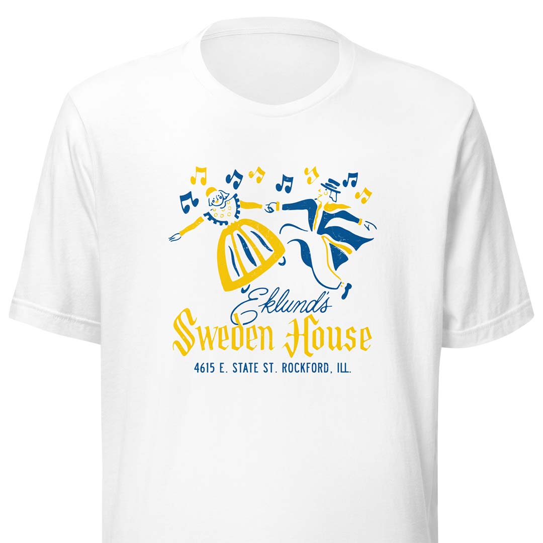 Sweden House Lodge Rockford Unisex Retro T-shirt