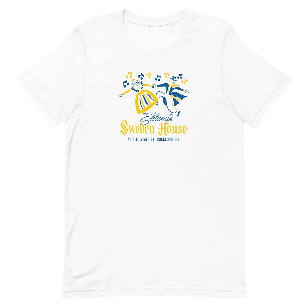 Sweden House Lodge Rockford Unisex Retro T-shirt