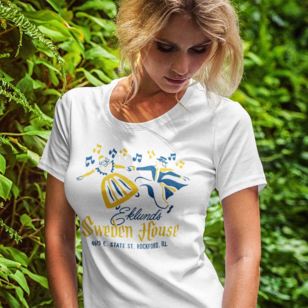 Sweden House Lodge Rockford Unisex Retro T-shirt