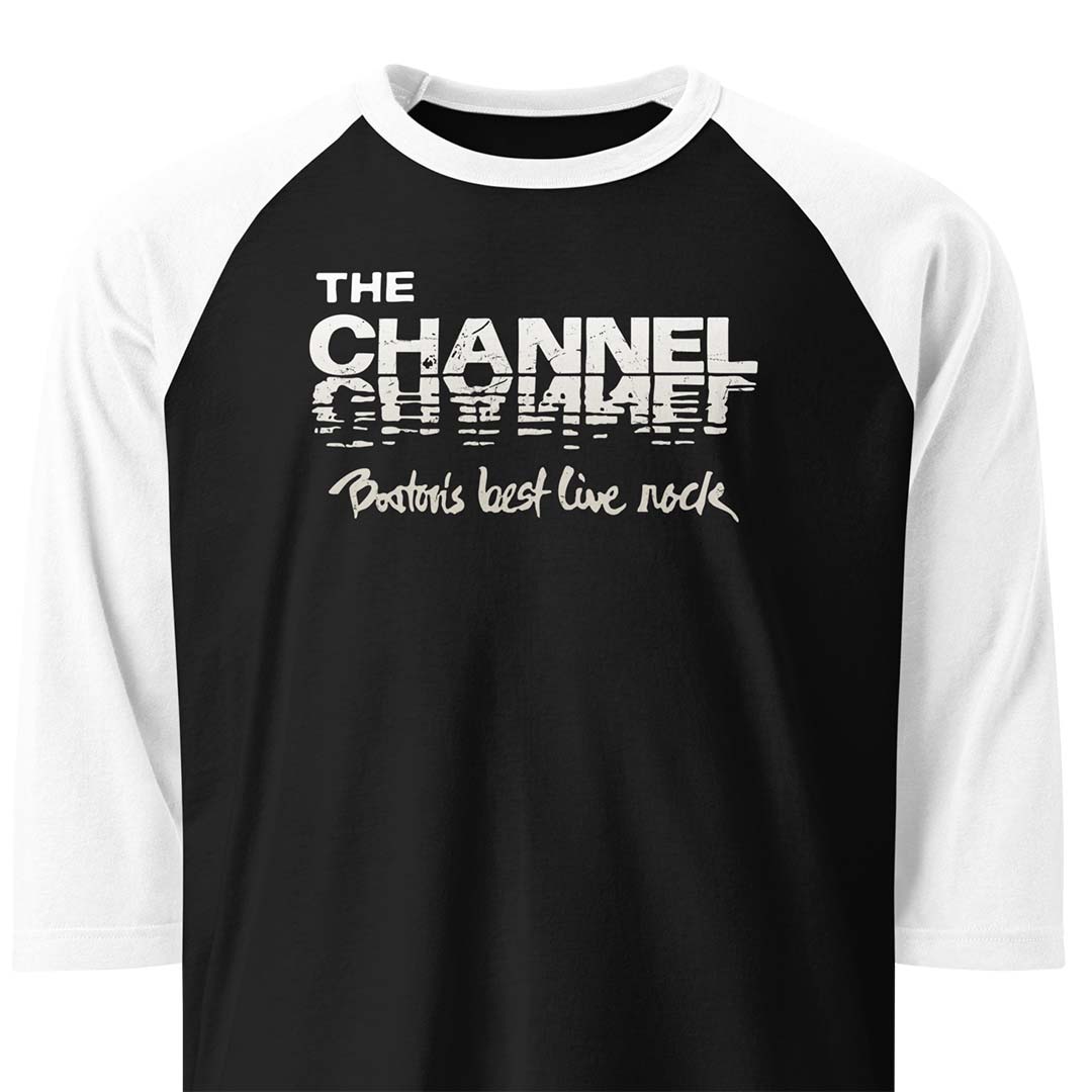 The Channel Boston Best Live Rock unisex 3/4 sleeve raglan baseball tee