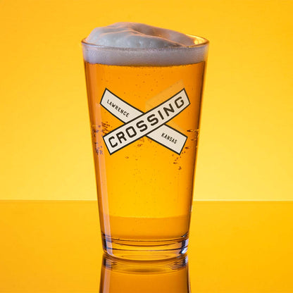 The Crossing Lawrence Shaker Pint Glass