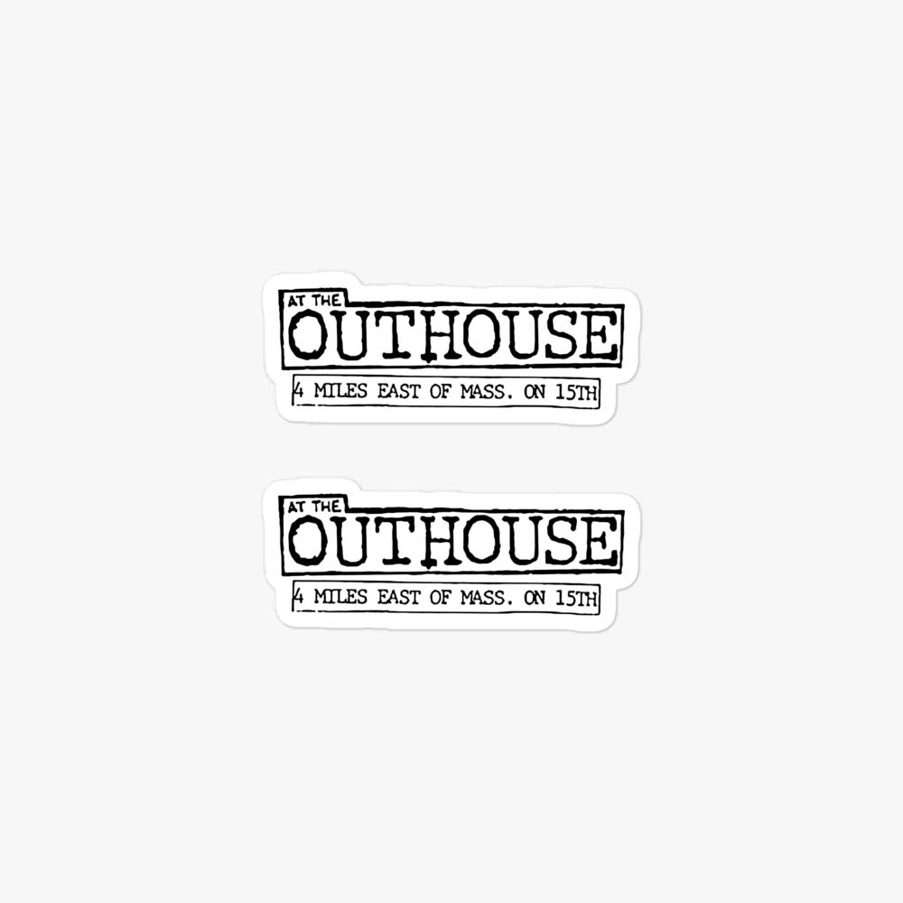 The Outhouse Lawrence Retro Sticker