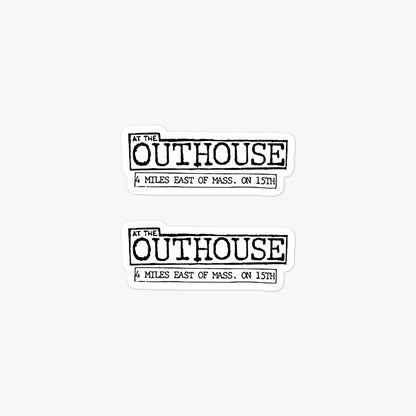 The Outhouse Lawrence Retro Sticker