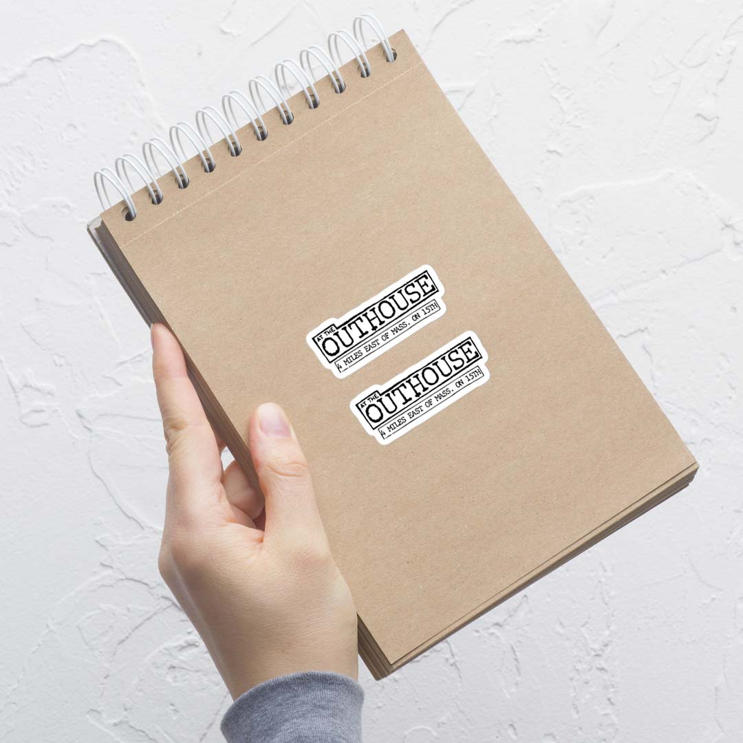 The Outhouse Lawrence Retro Sticker