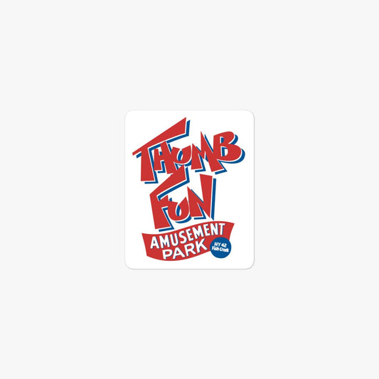 Thumb Fun Amusement Park Wisconsin Retro Sticker