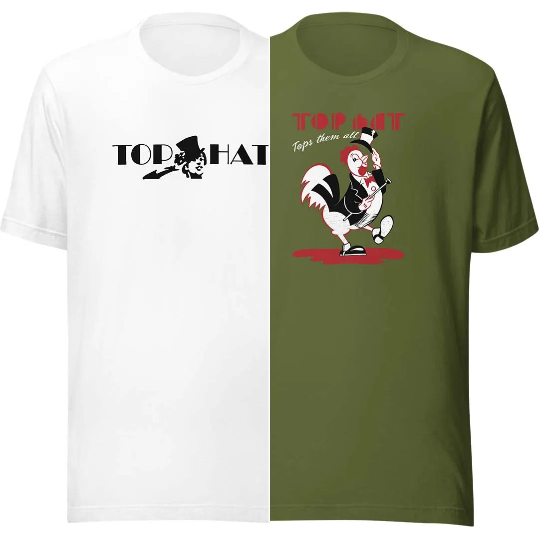 Top Hat Restaurant Loves Park Unisex Retro T-shirt