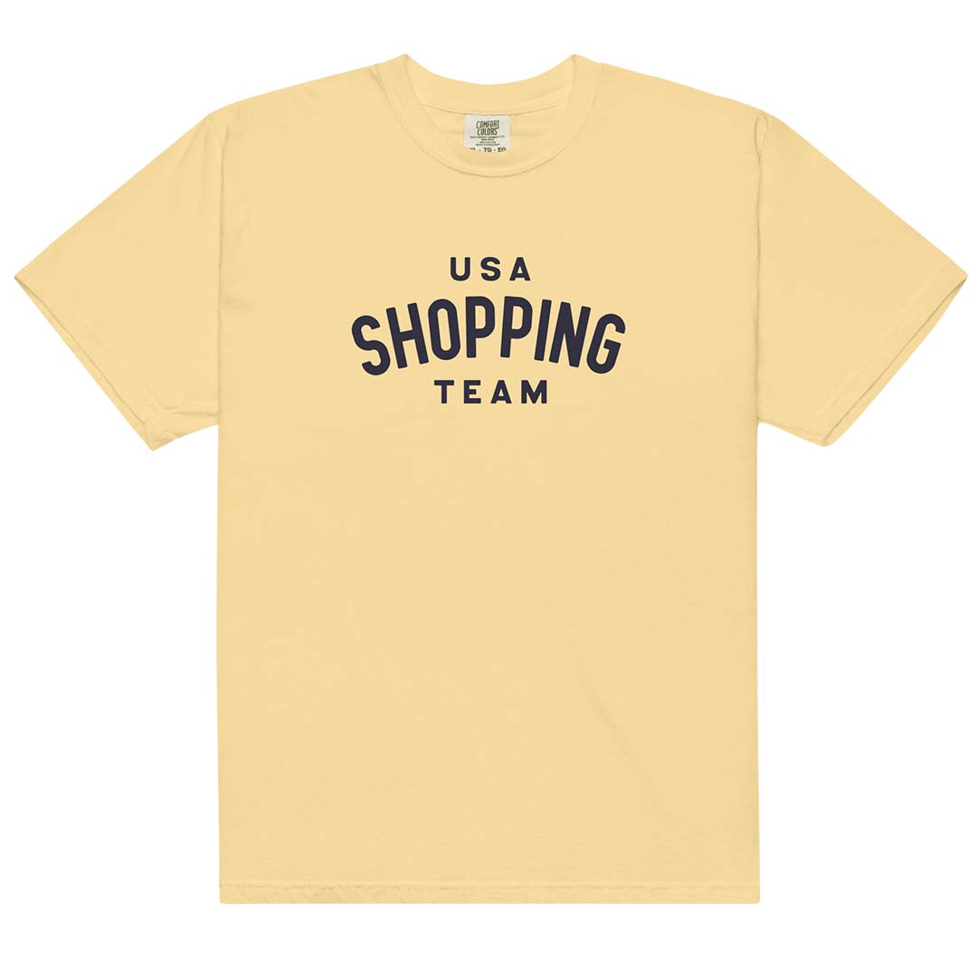 USA Shopping Team Unisex Garment-dyed Heavyweight T-shirt