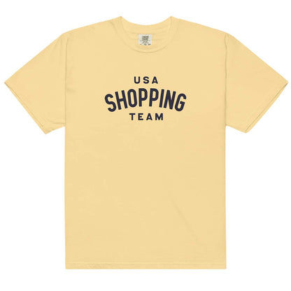 USA Shopping Team Unisex Garment-dyed Heavyweight T-shirt
