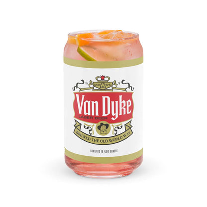 Van Dyke Beer Can-shaped glass St. Charles