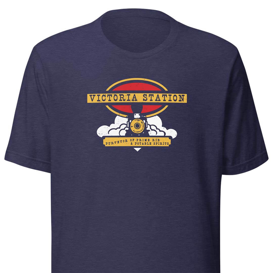 Victoria Station Prime Rib & Spirits Unisex Retro T-shirt