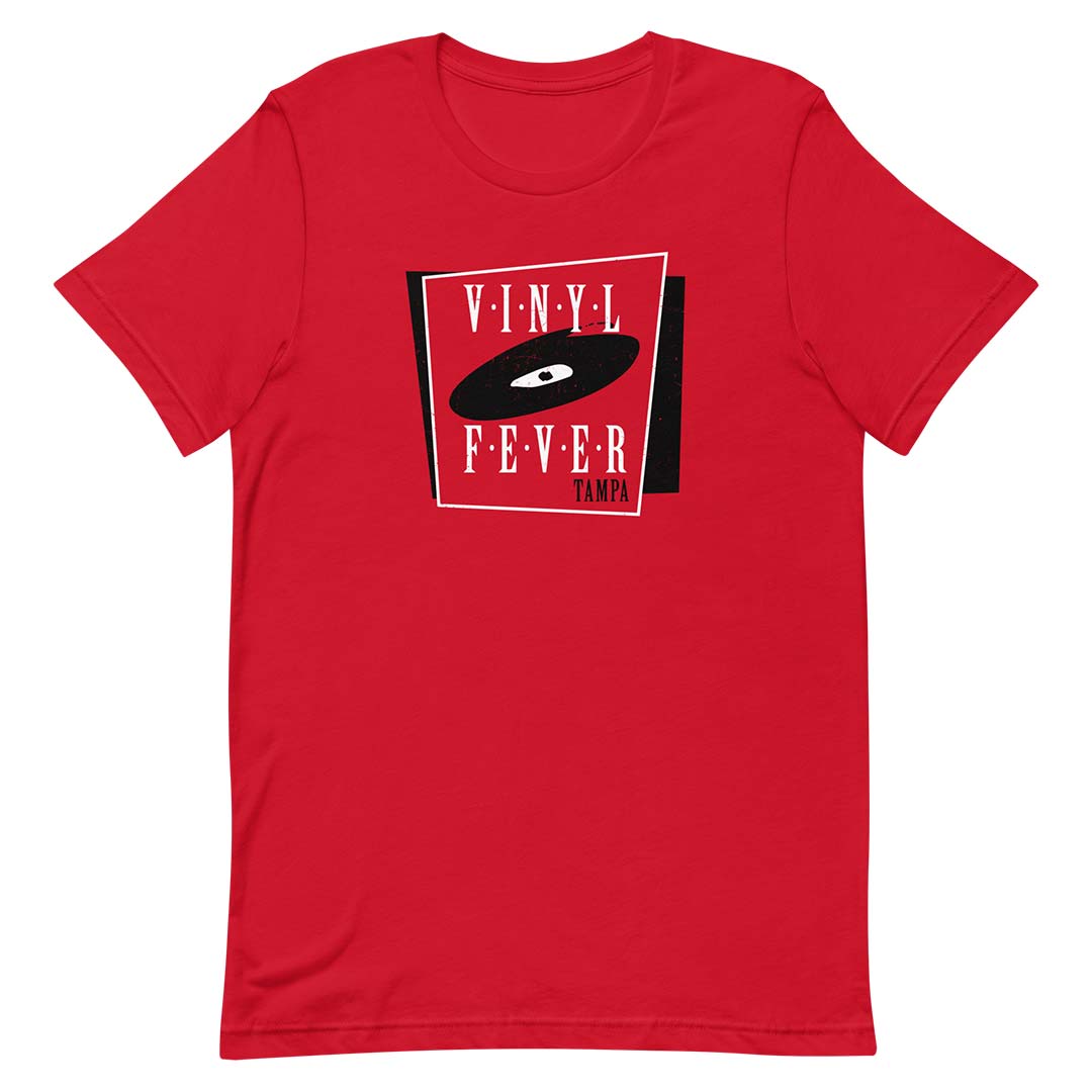 Vinyl Fever Music Tallahassee Tampa Unisex Retro T-shirt