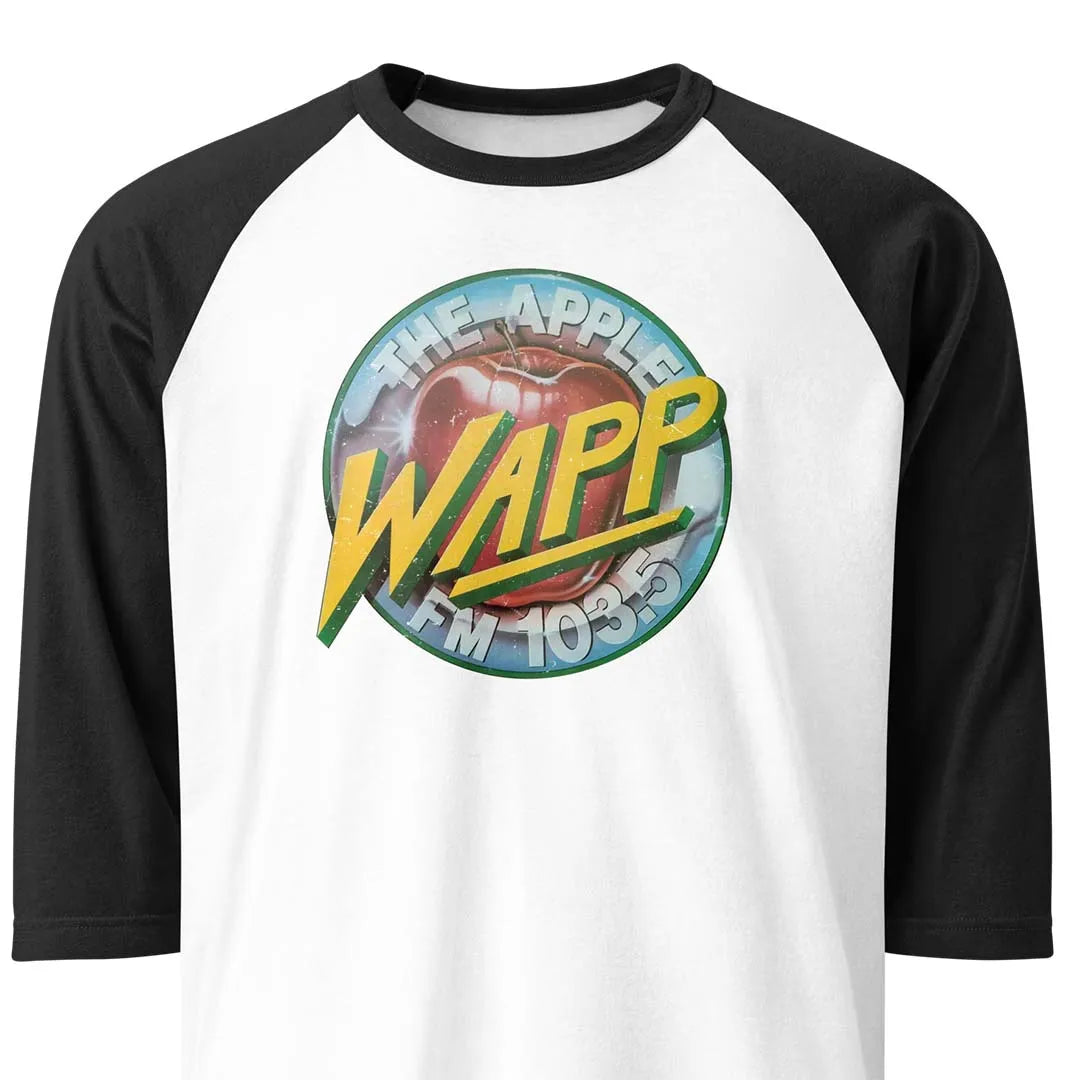 WAPP FM 103.5 Radio New York unisex 3/4 sleeve raglan baseball tee