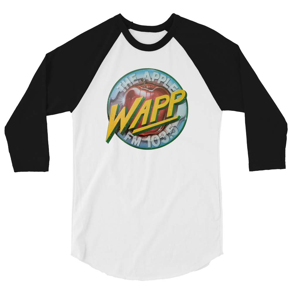 WAPP FM 103.5 Radio New York unisex 3/4 sleeve raglan baseball tee