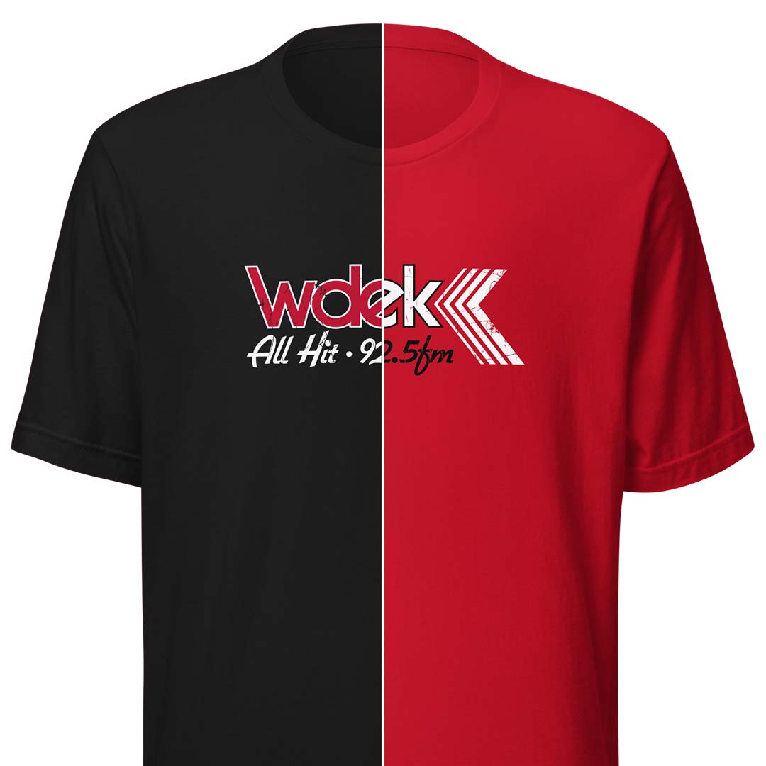 WDEK 92.5 FM Radio DeKalb Unisex Retro T-shirt