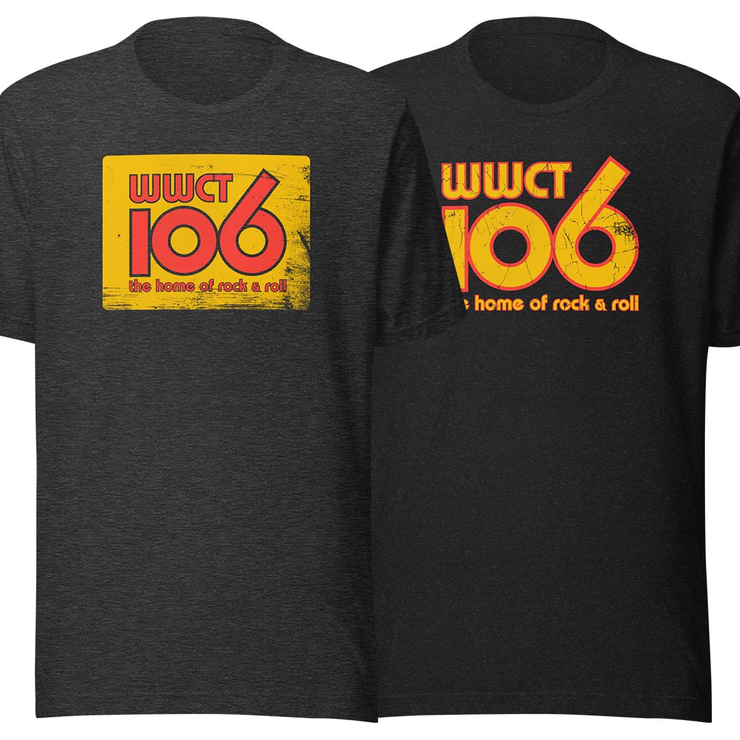 WWCT Rock 106 Peoria Radio Unisex Retro T-shirt