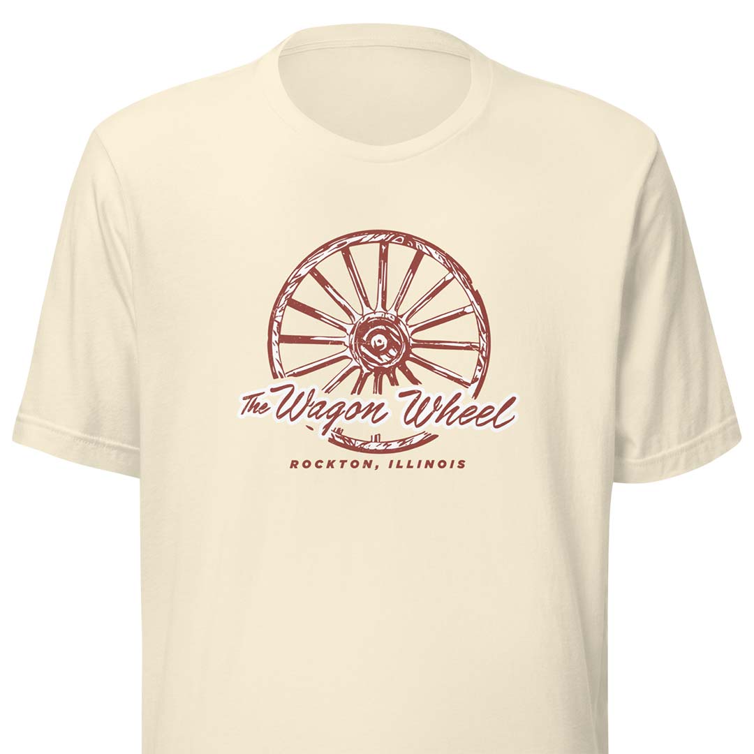 Wagon Wheel Lodge Rockton Unisex Retro T-shirt