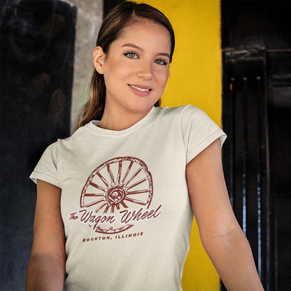 Wagon Wheel Lodge Rockton Unisex Retro T-shirt