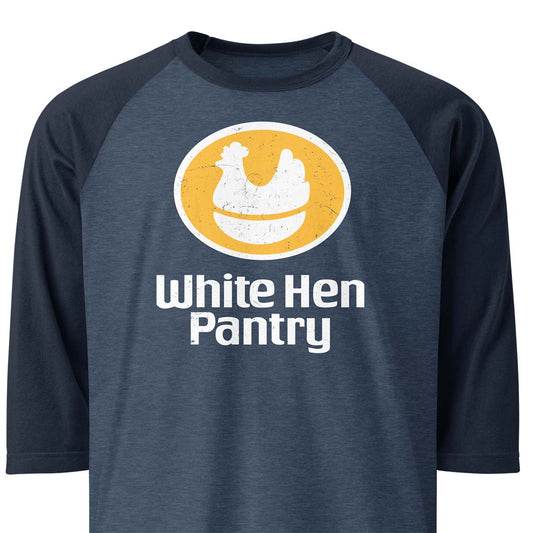 White Hen Pantry Convenience Stores Retro unisex 3/4 sleeve raglan baseball tee