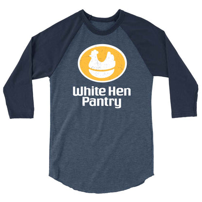 White Hen Pantry Convenience Stores Retro unisex 3/4 sleeve raglan baseball tee