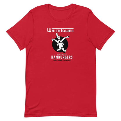 White Tower Hamburgers Unisex Retro T-shirt