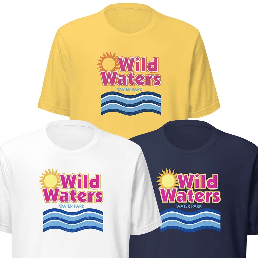 Wild Waters Water Park Florida Unisex Retro T-shirt