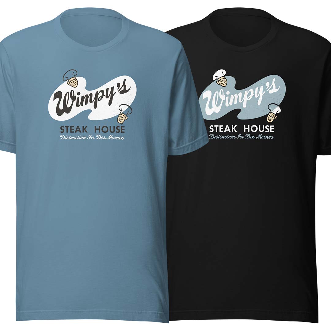 Wimpy's Steak House Des Moines Unisex Retro T-shirt