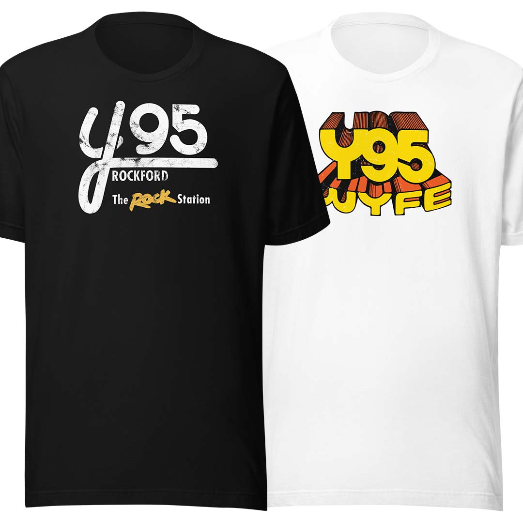 Y95 Radio Rockford Unisex Retro T-shirt