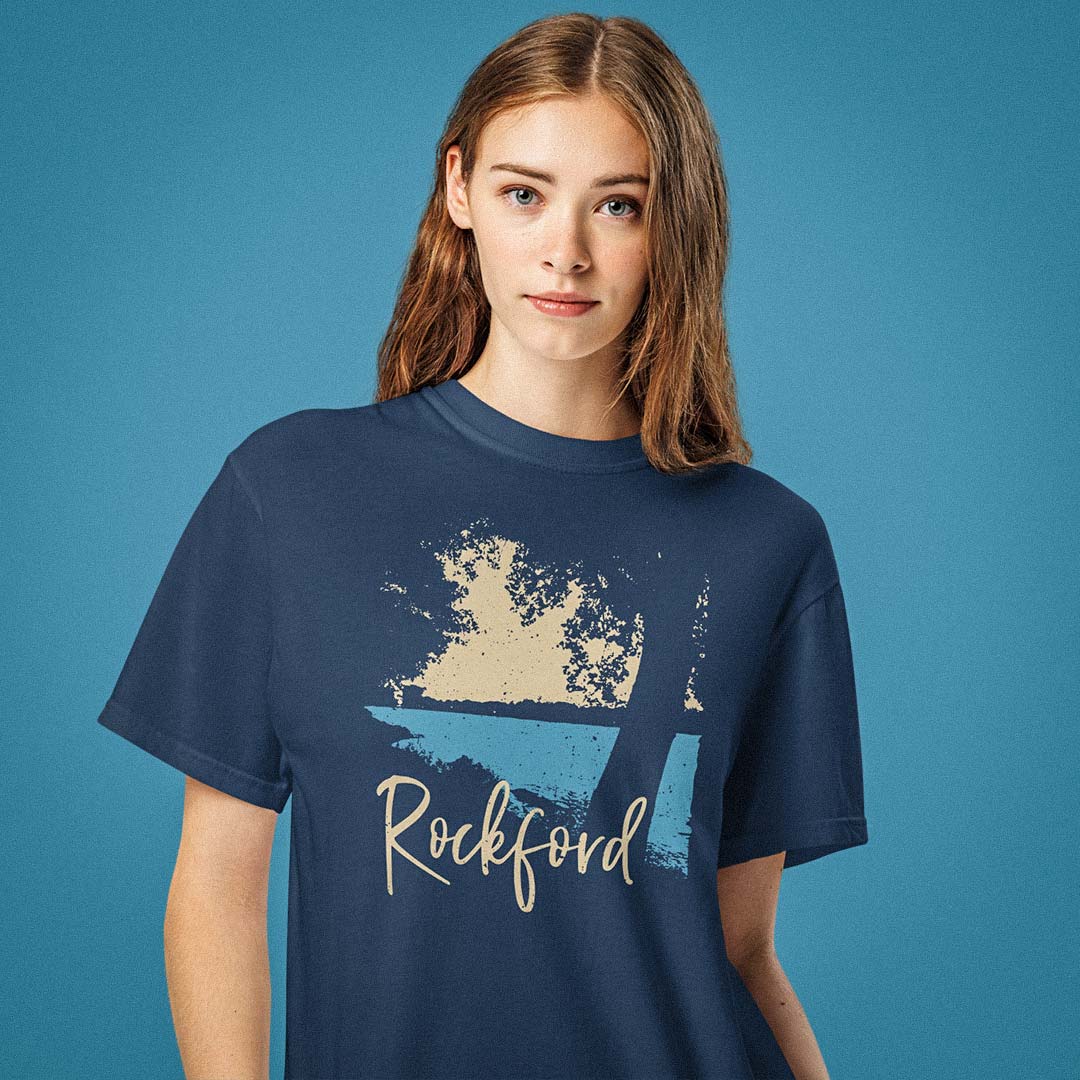 Rockford Bike Path Unisex Garment-dyed Heavyweight Tee