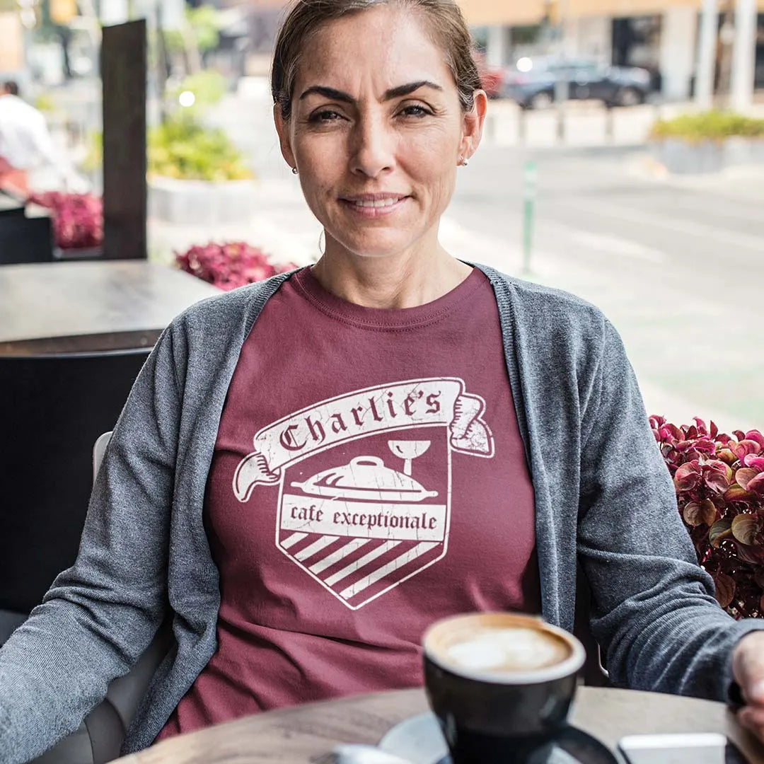 Charlie s Cafe Exceptionale Minneapolis Unisex Retro T shirt