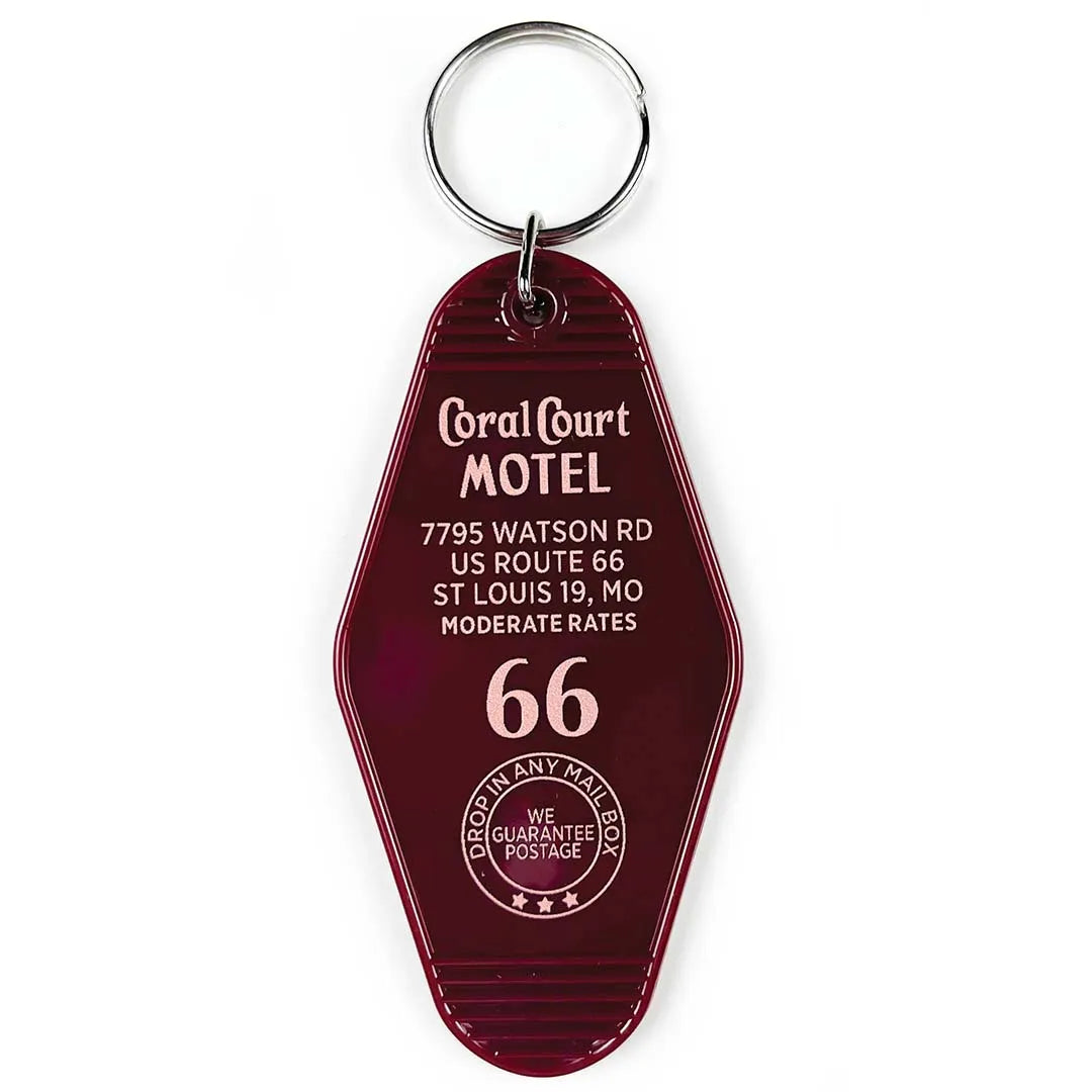 Coral Court Motel St. Louis Vintage Hotel Keychain