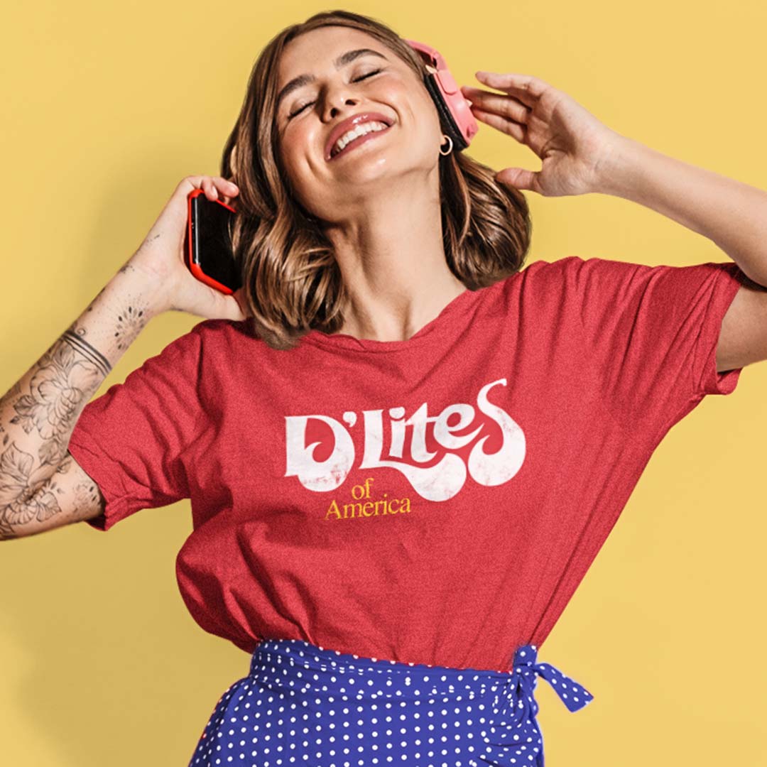 D’ Lites of America Restaurant Unisex Retro T-shirt- Bygone Brand