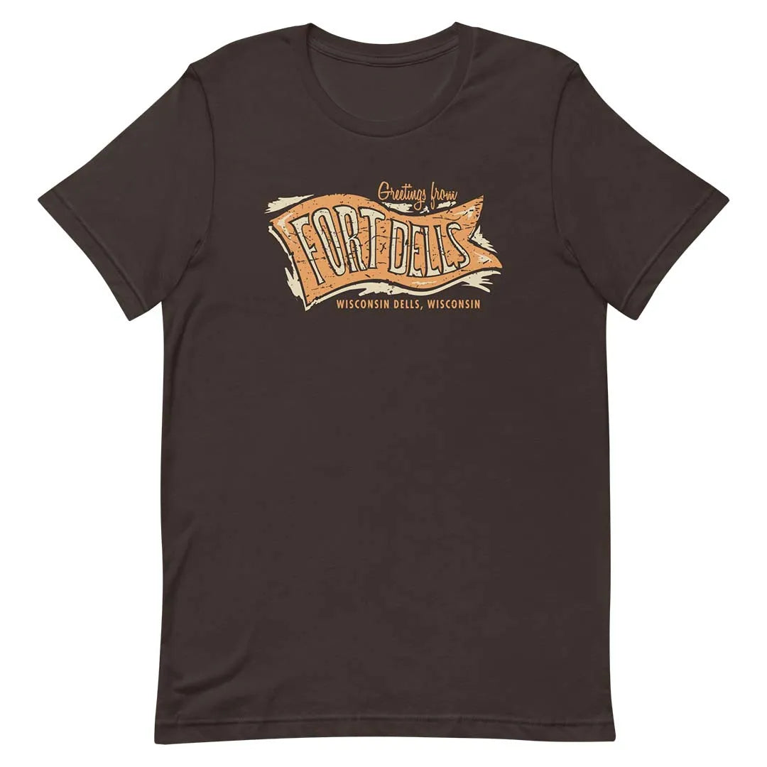 Fort Dells Wisconsin Unisex Retro T-shirt