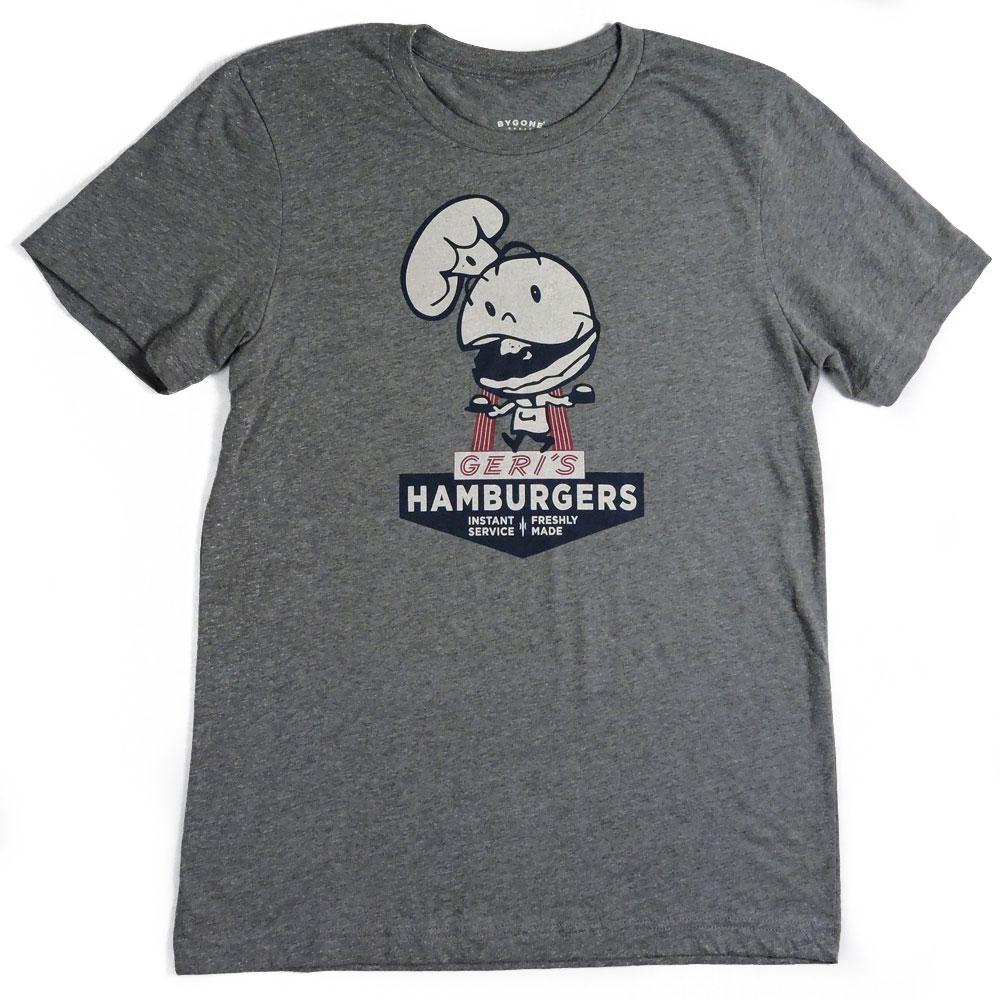 Geri's Hamburgers Rockford Unisex Retro Short-Sleeve T-shirt - Bygone Brand gray