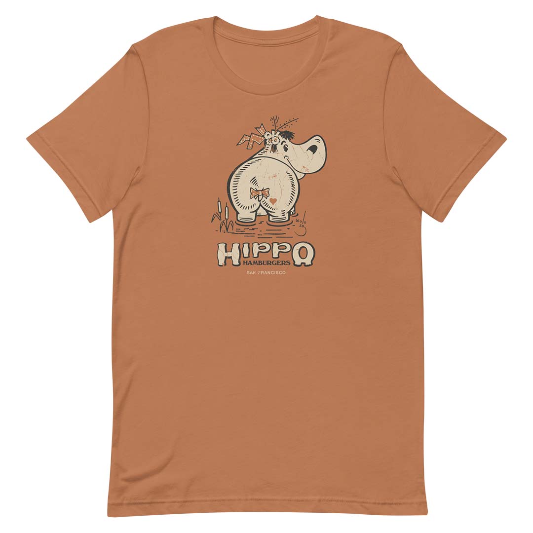 Hippo Hamburgers San Francisco Unisex Retro T-shirt