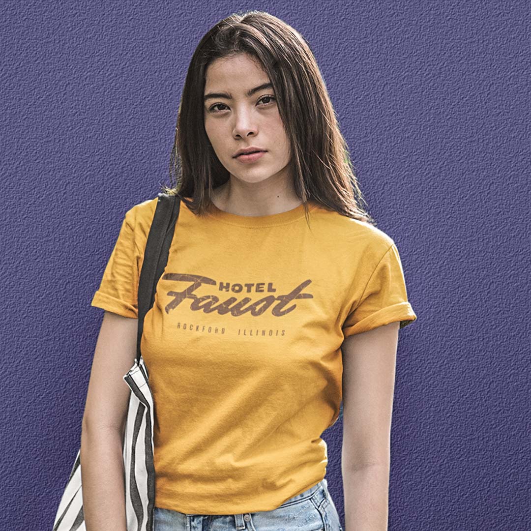 Faust Hotel Rockford Unisex Retro T-shirt - Bygone Brand