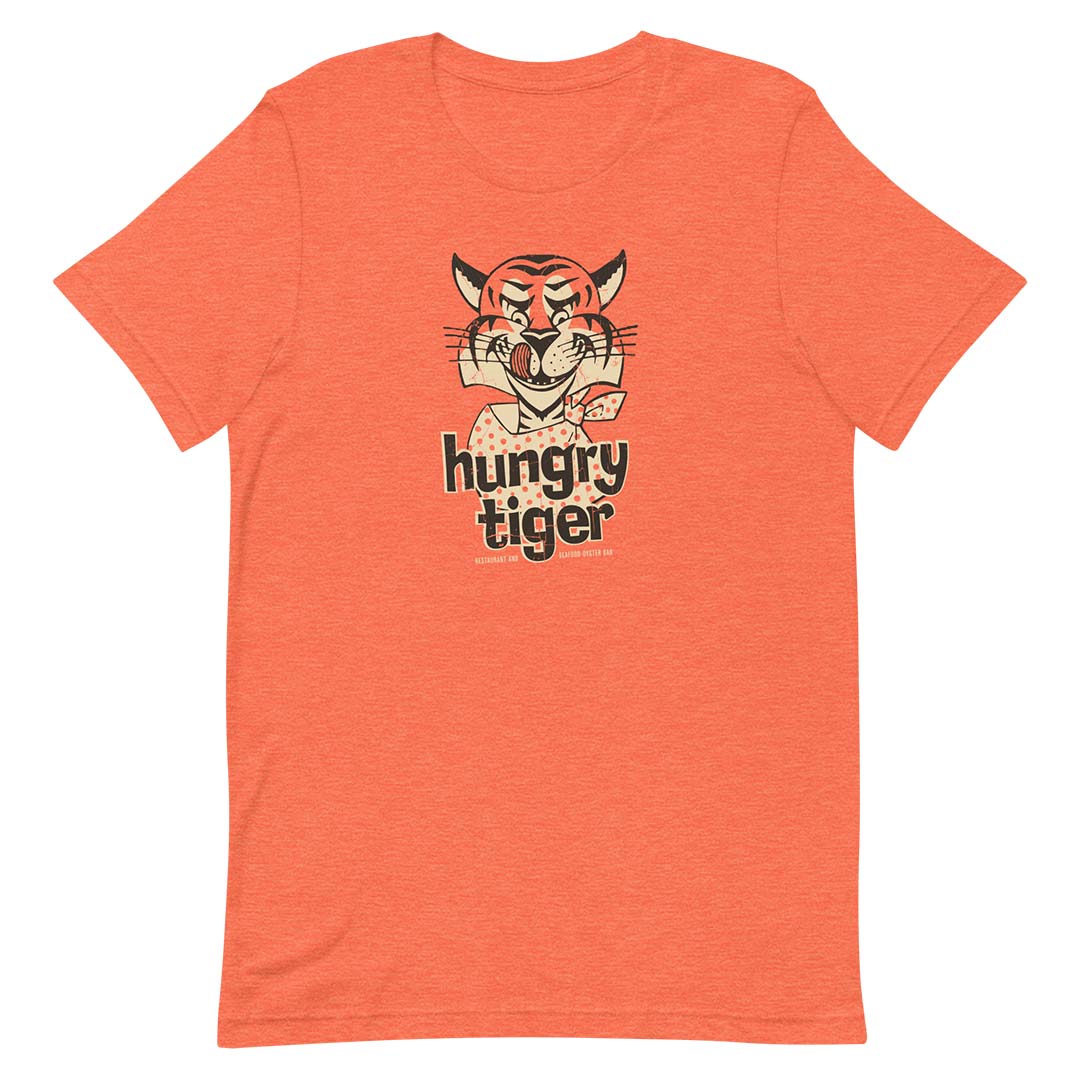 Hungry Tiger Restaurant Unisex Retro T-shirt