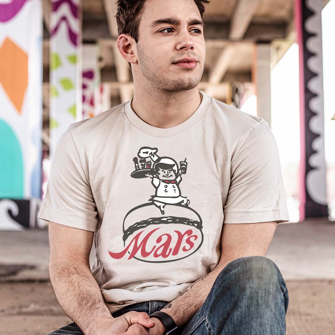 Mars Hamburgers Unisex Retro T-shirt