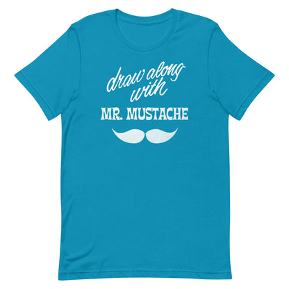 Mr. Mustache Show Rockford Unisex Retro T-shirt aqua