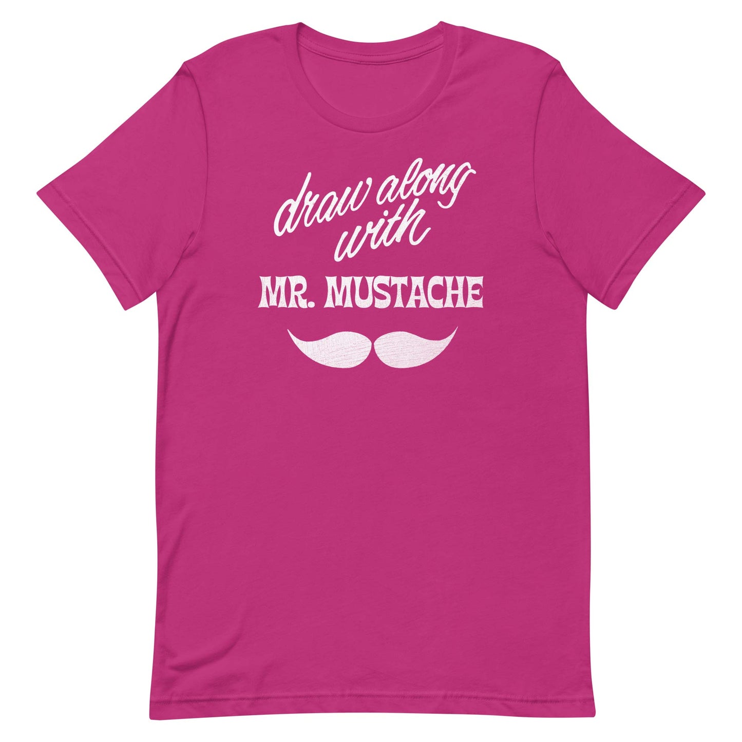 Mr. Mustache Show Rockford Unisex Retro T-shirt berry