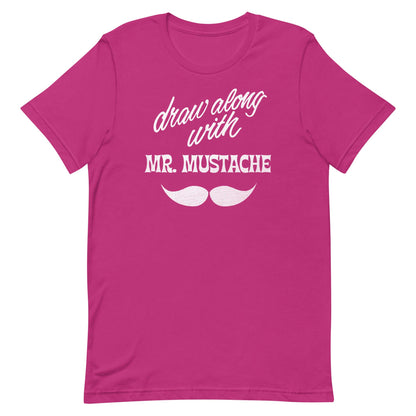 Mr. Mustache Show Rockford Unisex Retro T-shirt berry