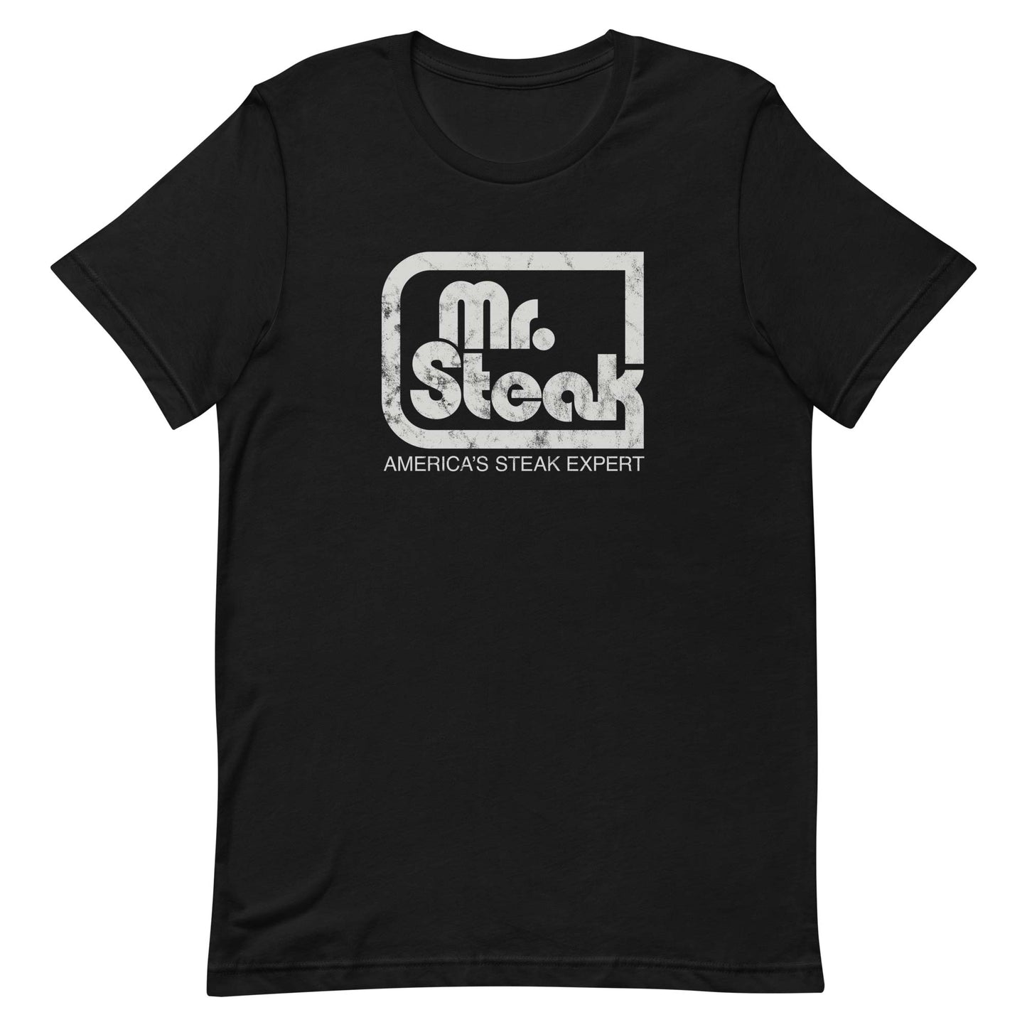 Mr. Steak Short-Sleeve Unisex Retro T-shirt black