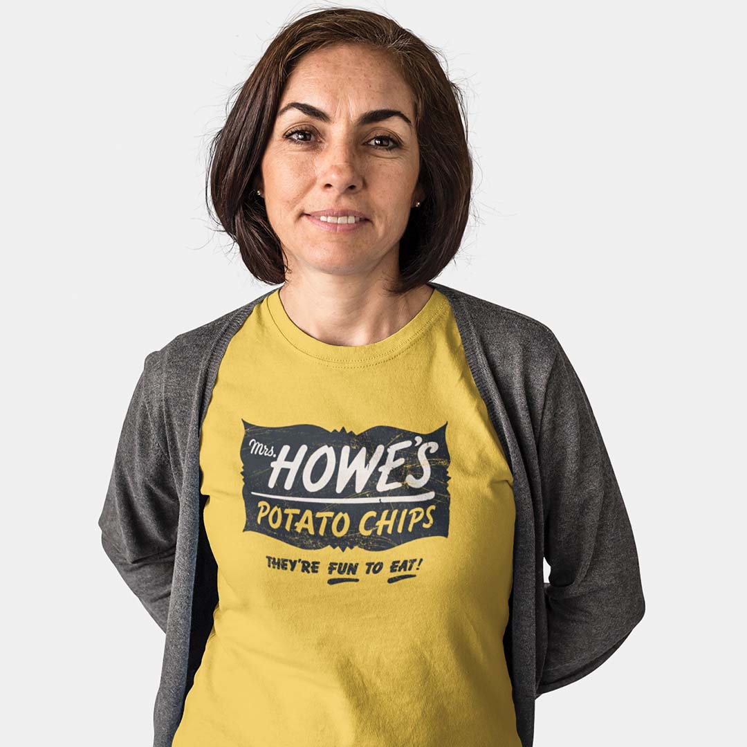 Mrs. Howes Potato Chips Milwaukee Unisex Retro T-shirt