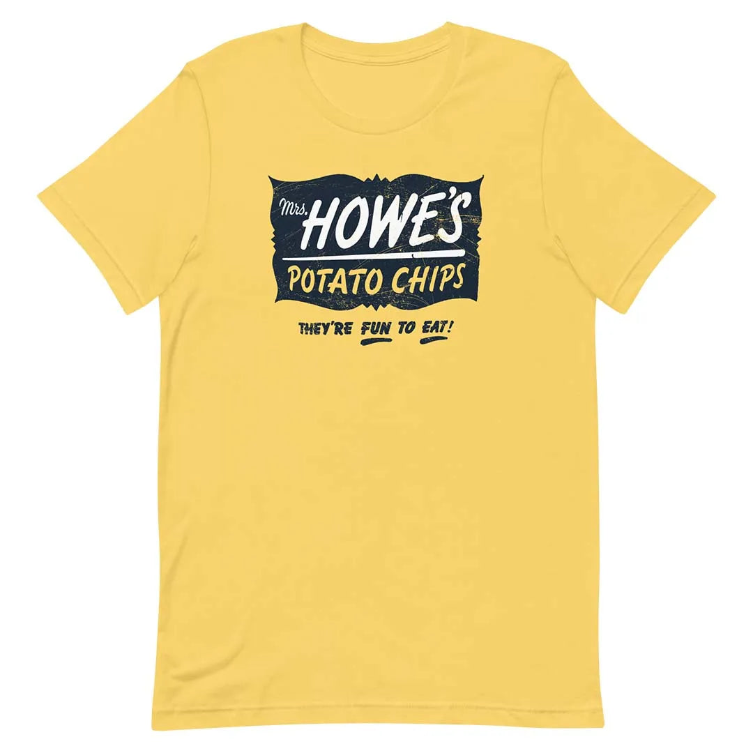 Mrs. Howes Potato Chips Milwaukee Unisex Retro T-shirt