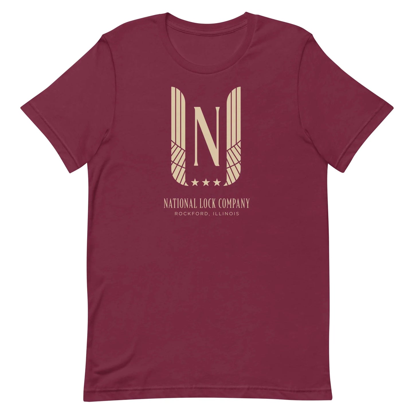 National Lock Company Rockford Unisex Retro T-shirt