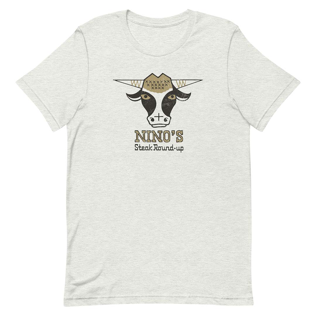 Nino’s Steak Round-Up Unisex Retro T-shirt