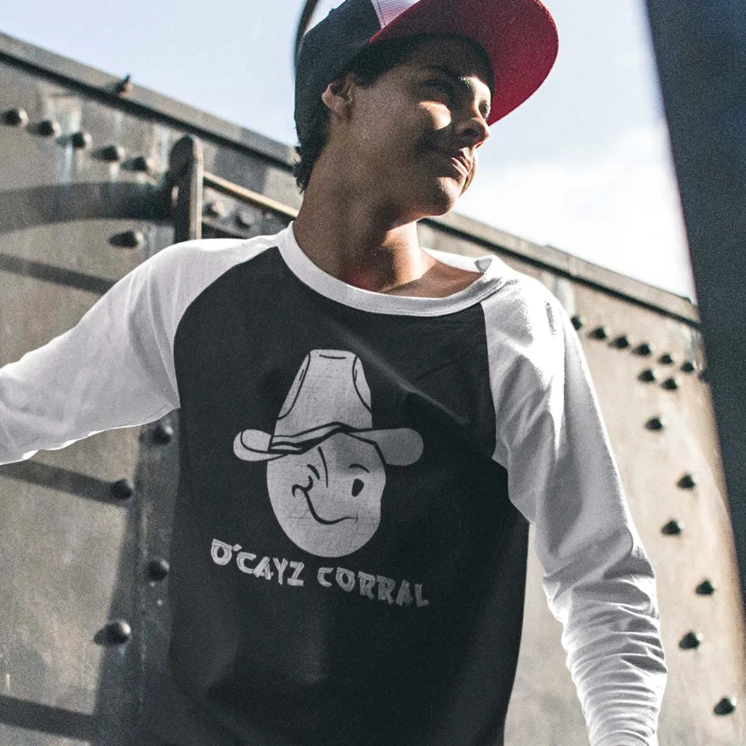 O’Cayz Corral Madison unisex 3/4 sleeve raglan baseball tee