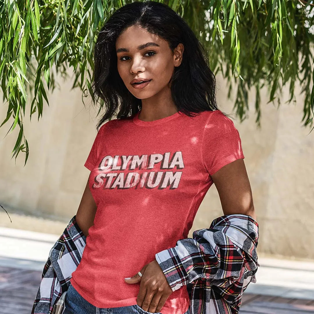 Olympia Stadium Detroit Unisex Retro T shirt