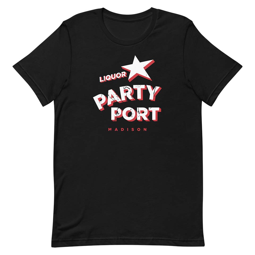Party Port Liquors Madison Unisex Retro T-shirt