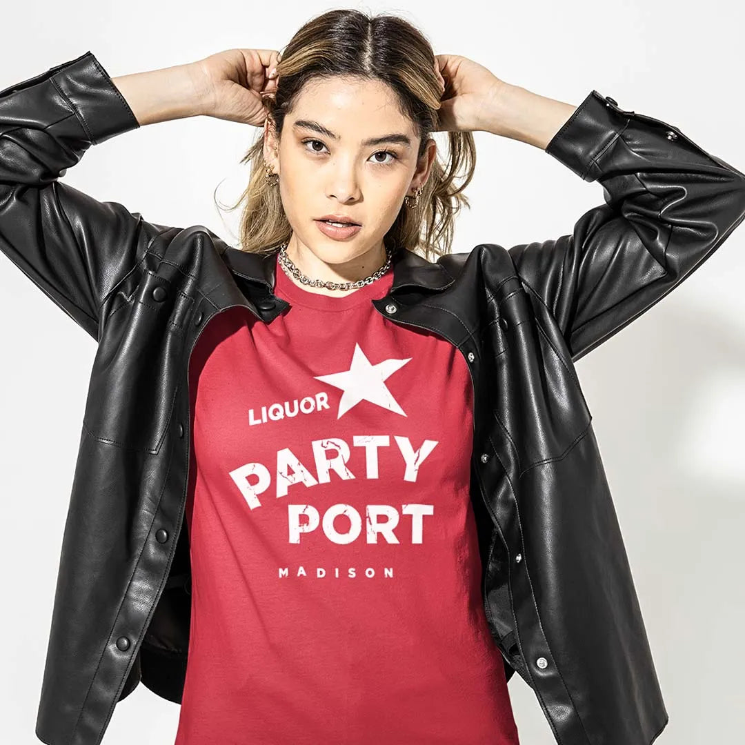 Party Port Liquors Madison Unisex Retro T-shirt